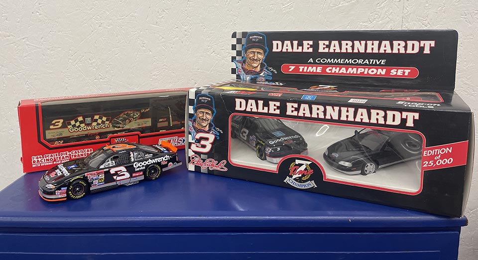 Vintage NASCAR models donated to the PHFC Thrift Store.